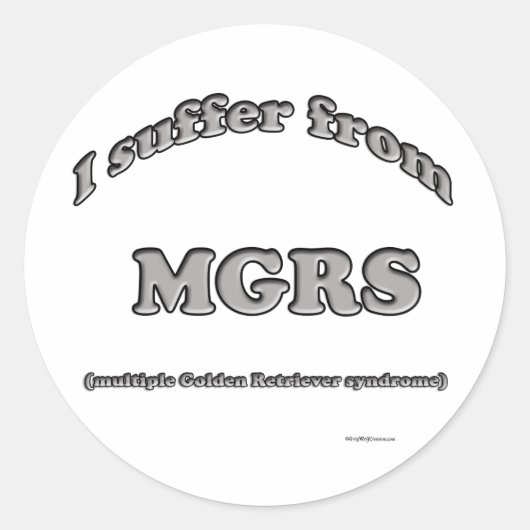 Golden Retriever-syndroom - Sticker (Voorkant)