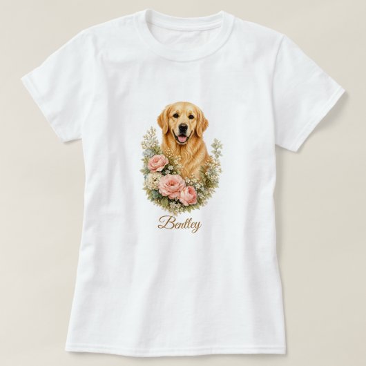Golden Retriever T-shirt (Design voorkant)