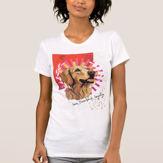 Golden retriever T-shirt (Voorkant)