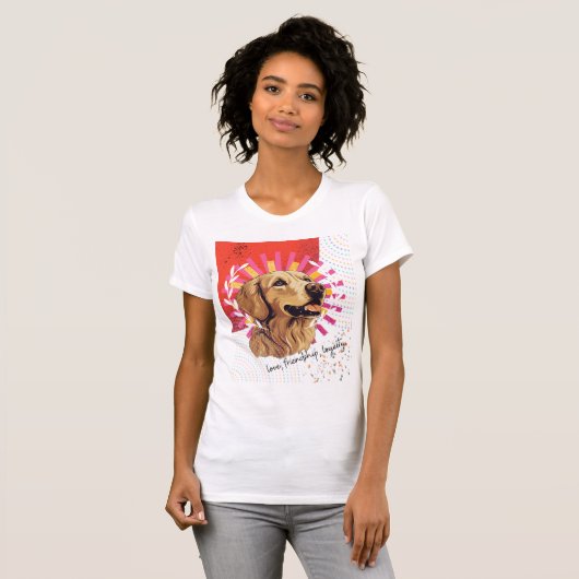 Golden retriever T-shirt (Voorkant volledig)
