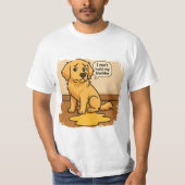 Golden Retriever T-Shirt Grappige grap (Voorkant)