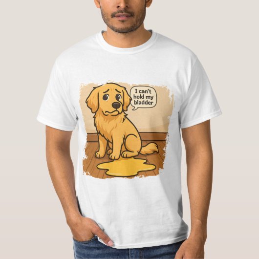Golden Retriever T-Shirt Grappige grap (Voorkant)