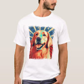 Golden Retriever T Shirt voor Kind Jongens Meisjes (Voorkant)