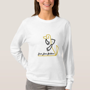 Golden Retriever T-shirt voor vrouwen, Hanes Nano