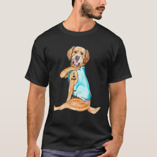 Golden Retriever Tattoos I Love Dad Hondenliefhebb T-shirt