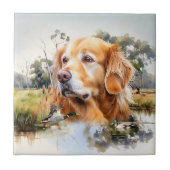 Golden Retriever Tegeltje (Voorkant)
