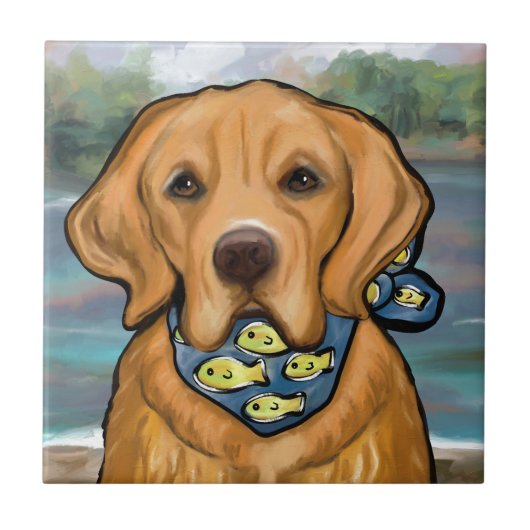 Golden Retriever Tegeltje (Voorkant)