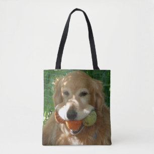 Golden Retriever & Tennisballen Tote Bag