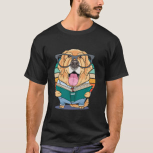 Golden Retriever Terug naar school hond Boekenwurm T-shirt