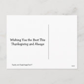 Golden Retriever Thanksgiving Day Wishes Feestdagenkaart (Achterkant)