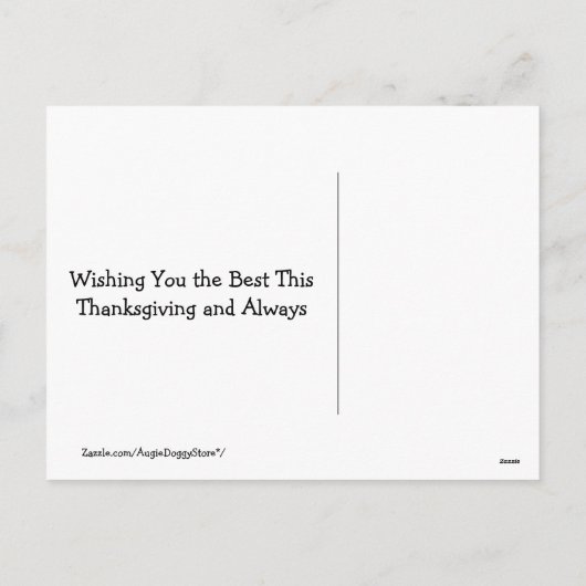 Golden Retriever Thanksgiving Day Wishes Feestdagenkaart (Achterkant)