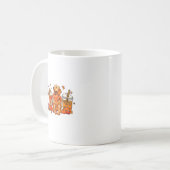 Golden Retriever Thanksgiving Fall Coffee Pumpkin  Koffiemok (Voorkant links)
