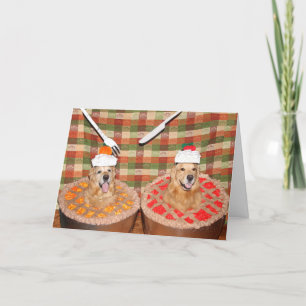 Golden Retriever Thanksgiving Pies Kaart
