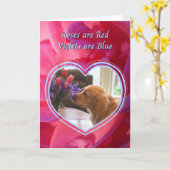 Golden Retriever The Dog is mijn favoriete Valenti Kaart (Gele Bloem)