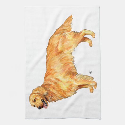Golden Retriever Theedoek (Verticaal)