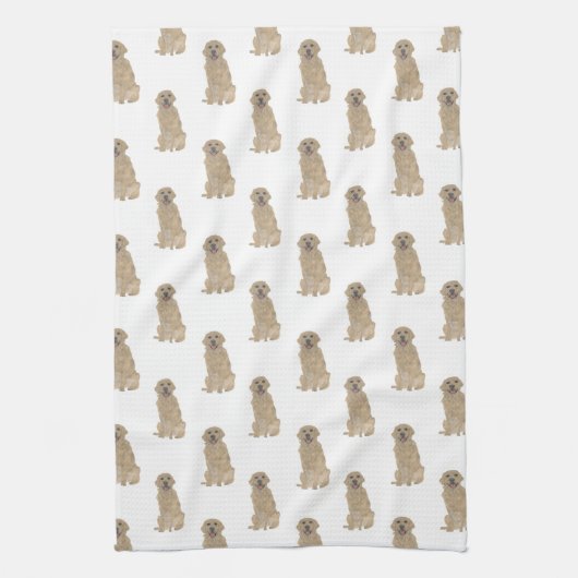 Golden Retriever Theedoek (Verticaal)