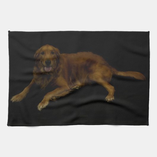 Golden Retriever Theedoek (Horizontaal)