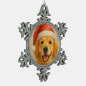Golden Retriever Tin Sneeuwvlok Ornament (Links)