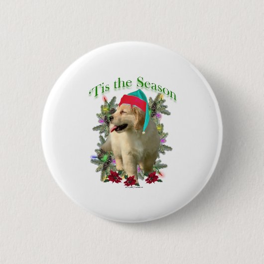 Golden Retriever ‘Tis Ronde Button 5,7 Cm (Voorkant)