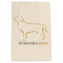 Golden Retriever Tissue Paper  Medium Cadeauzakje