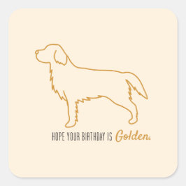 Golden Retriever Tissue Paper  Vierkante Sticker