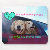 Golden Retriever Travel Friendship Muismat (Voorkant)