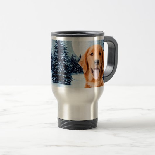 Golden Retriever Travel Mug Reisbeker (Voorkant rechts)