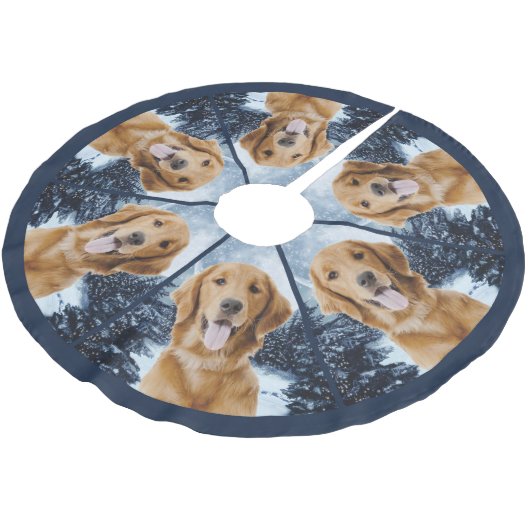 Golden Retriever Tree Skirt Kerstboom Rok (Gekanteld)