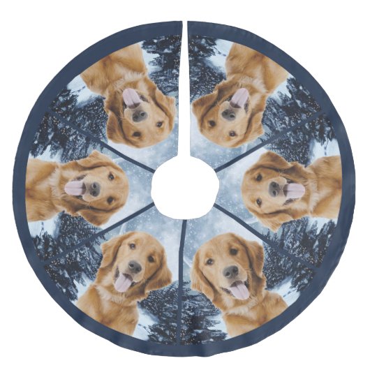 Golden Retriever Tree Skirt Kerstboom Rok (Voorkant)