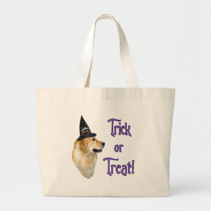 Golden Retriever Trick Grote Tote Bag