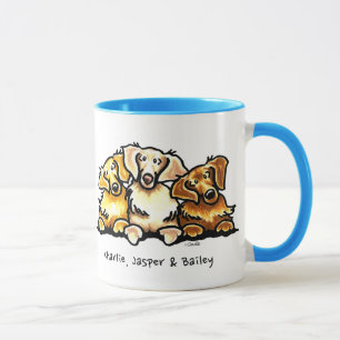 Golden Retriever Trio, gepersonaliseerd Mok