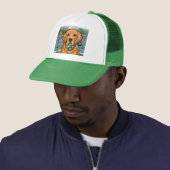 Golden Retriever Trucker Pet (In situ)