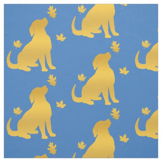 Golden Retriever tussen de valleien Stof (Swatch)