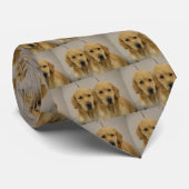 Golden Retriever Twins Necktie Stropdas (Opgerold)