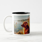 Golden Retriever Two Tone Coffee Mok (Links)
