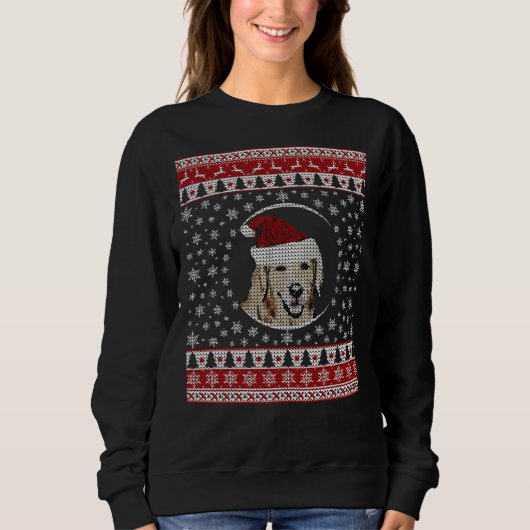 Golden Retriever Ugly Christmas Sweater Design (Voorkant)