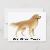 Golden Retriever Uitnodiging (Voorkant)
