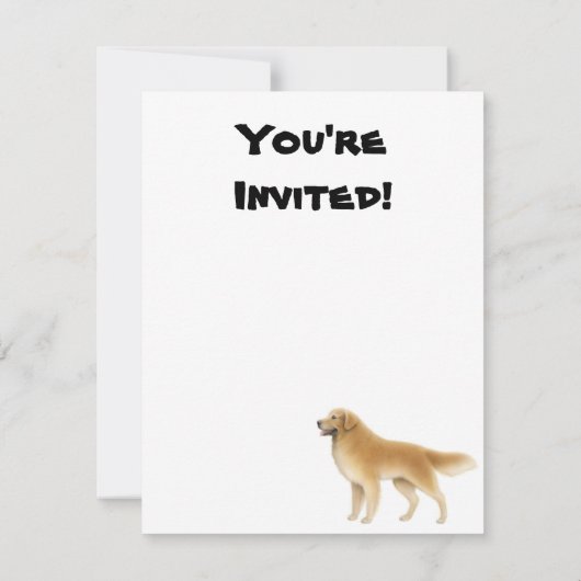 Golden Retriever Uitnodiging (Achterkant)