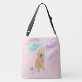 Golden Retriever Unicorn Crossbody Tas (Achterkant)