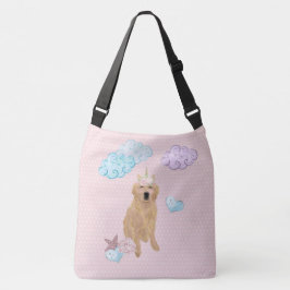 Golden Retriever Unicorn Crossbody Tas