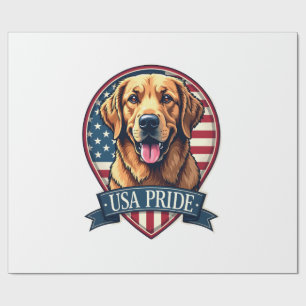 Golden Retriever USA trots vintage hond T-shirt 4 Cadeaupapier