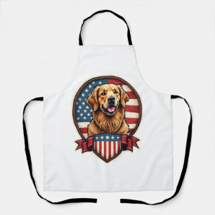 Golden Retriever USA trots vintage hond T-shirt Schort