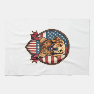 Golden Retriever USA trots vintage hond T-shirt Theedoek