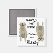 Golden Retriever Vaatwasser Magnet (Voorkant / Achterkant)