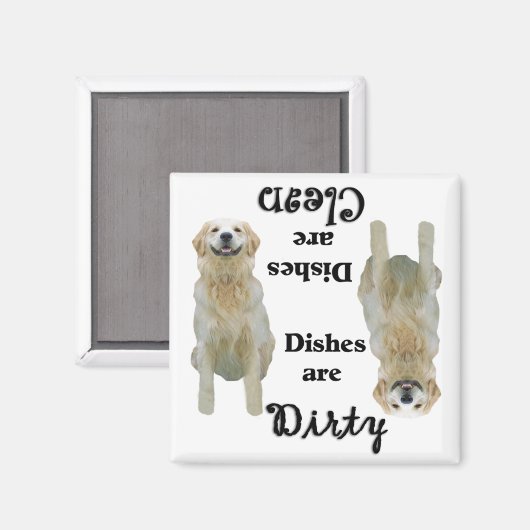Golden Retriever Vaatwasser Magnet (Voorkant / Achterkant)
