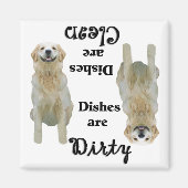 Golden Retriever Vaatwasser Magnet (Voorkant)