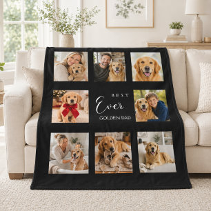 Golden Retriever Vader Collage Fleece Deken