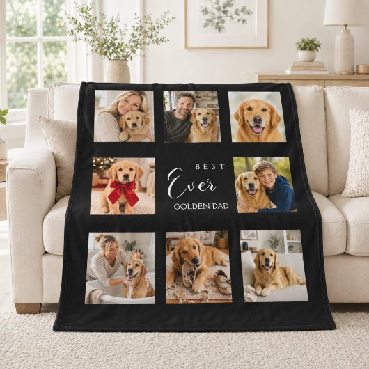Golden Retriever Vader Collage Fleece Deken