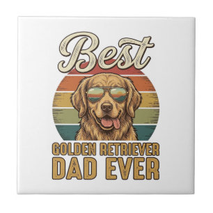 Golden Retriever Vader Ever Vintage Sunset Shirt D Tegeltje