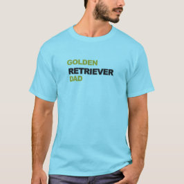 Golden Retriever Vader Hondenliefhebber Typografie T-shirt